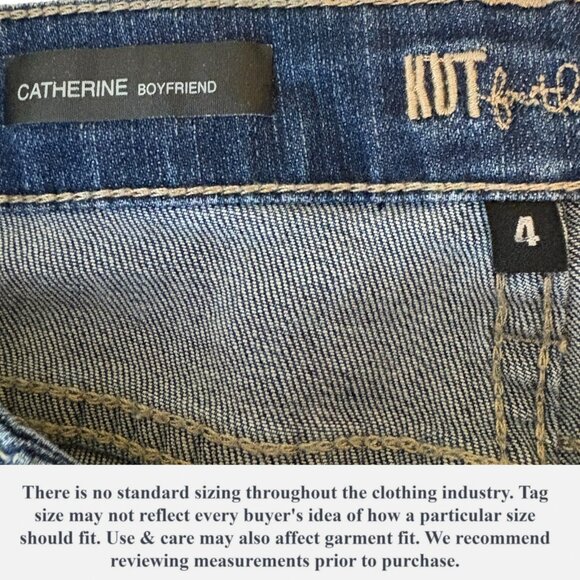 KUT from the Kloth Catherine Boyfriend Jeans Women’s Size 4 Distressed Denim - Picture 9 of 11